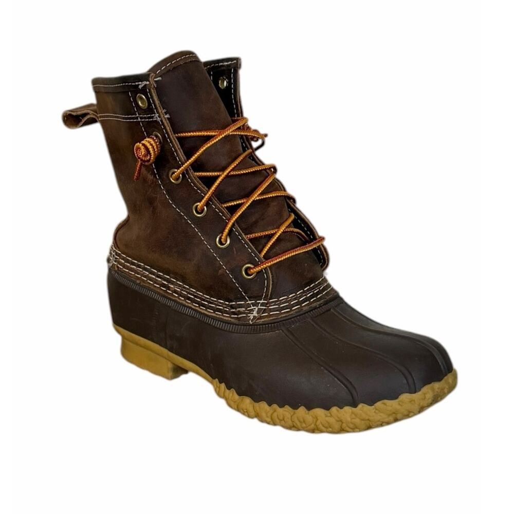 L L Bean Bean Boots Duck Boots Women’s Size 6M Waterproof Leather Brown USA Made